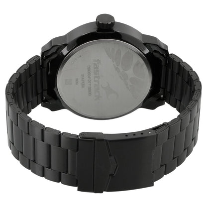 Fastrack Quartz Analog Black Dial Stainless Steel Strap Watch for Guys NT3147KM01
