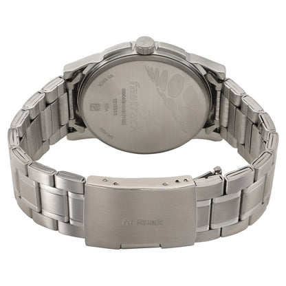 Fastrack Go Skate Quartz Analog with Day and Date White Dial Stainless Steel Strap Watch for Guys NU3215SM01