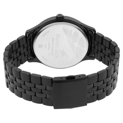 Fastrack Gamify Quartz Analog Grey Dial Metal Strap Watch for Guys NT3250NM01
