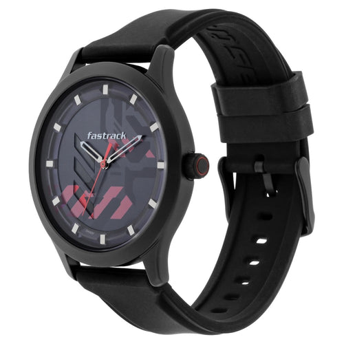 Fastrack Gamify Quartz Analog Grey Dial Silicone Strap Watch for Guys NT3250NP01