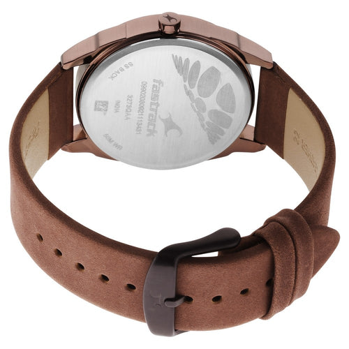 Fastrack After Dark Black Dial Leather Strap Watch for Guys NR3273QL01