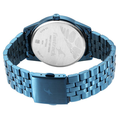 Fastrack Stunners Quartz Analog Blue Dial Metal Strap Watch for Guys NT3277QM01