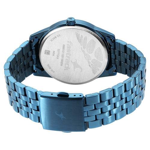 Fastrack Stunners Quartz Analog Blue Dial Metal Strap Watch for Guys NT3277QM01