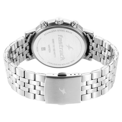 Fastrack Tick Tock White Dial Watch for Guys NT3287SM01