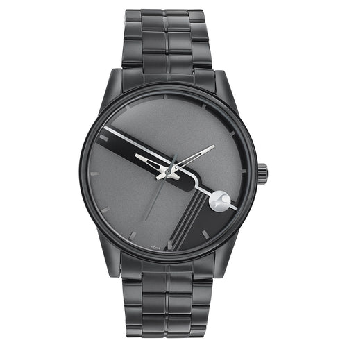 Fastrack Stunners Quartz Analog Grey Dial Stainless Steel Strap Watch for Guys NT3305NM02
