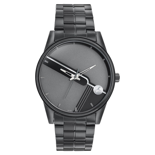 Fastrack Stunners Quartz Analog Grey Dial Stainless Steel Strap Watch for Guys NT3305NM02