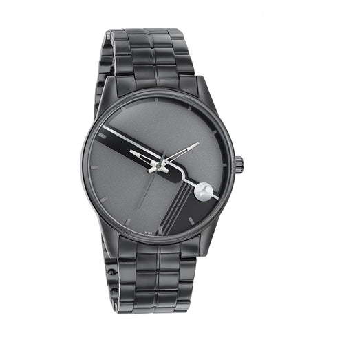 Fastrack Stunners Quartz Analog Grey Dial Stainless Steel Strap Watch for Guys NT3305NM02