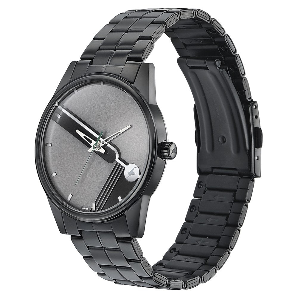 Fastrack Stunners Quartz Analog Grey Dial Stainless Steel Strap Watch for Guys NT3305NM02