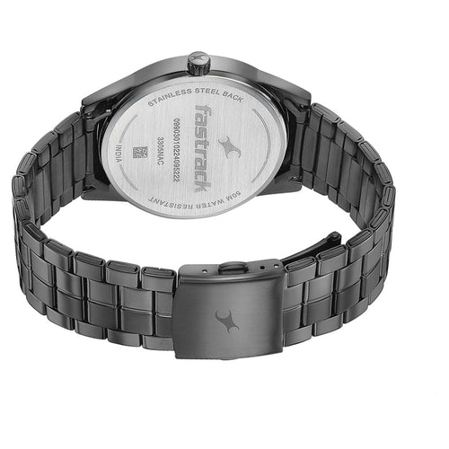 Fastrack Stunners Quartz Analog Grey Dial Stainless Steel Strap Watch for Guys NT3305NM02