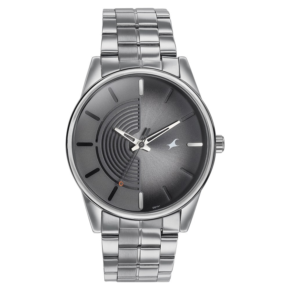 Fastrack Stunners Quartz Analog Grey Dial Stainless Steel Strap Watch for Guys NT3305SM02
