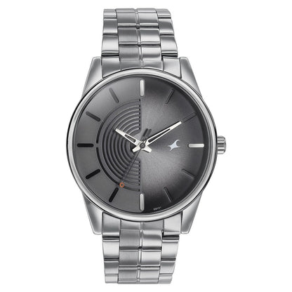 Fastrack Stunners Quartz Analog Grey Dial Stainless Steel Strap Watch for Guys NT3305SM02