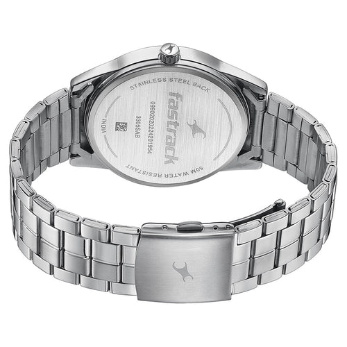 Fastrack Stunners Quartz Analog Grey Dial Stainless Steel Strap Watch for Guys NT3305SM02