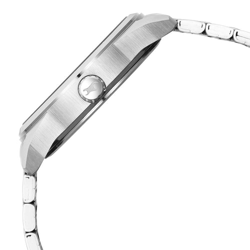 Fastrack Fleek Quartz Analog with Day and Date Black Dial Stainless Steel Strap Watch For Guys NT3313SM01