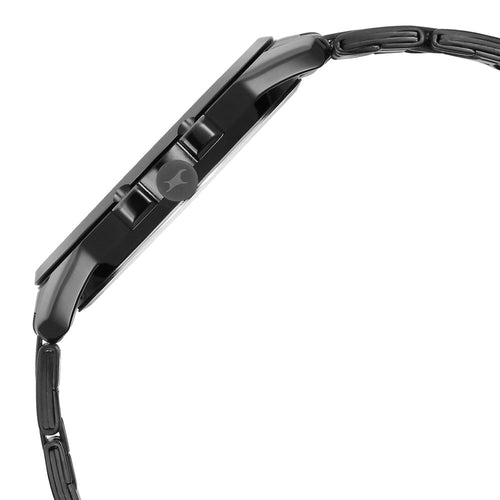 Fastrack Pulse Quartz Analog Anthracite Dial With Black Stainless steel Strap Watch for Guys NU3314NM01F