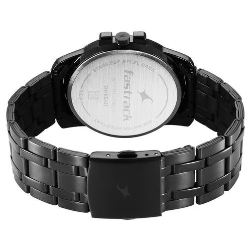 Fastrack Pulse Quartz Analog Anthracite Dial With Black Stainless steel Strap Watch for Guys NU3314NM01F