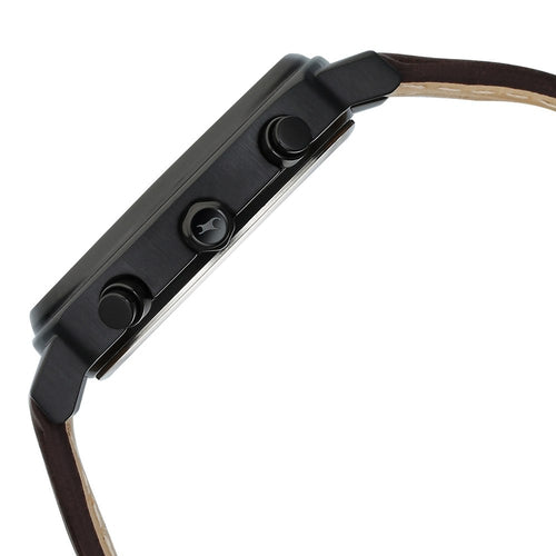 Fastrack Kronos Chronograph Black Dial Brown Leather Strap Watch For Guys NU3319NL01