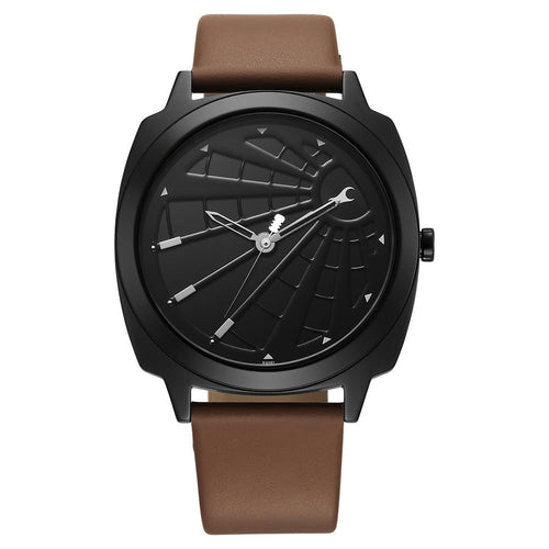 Fastrack Groove Quartz Analog Black Dial Guys Leather Watch NU3322NL01