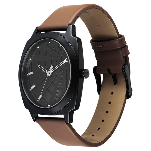 Fastrack Groove Quartz Analog Black Dial Guys Leather Watch NU3322NL01