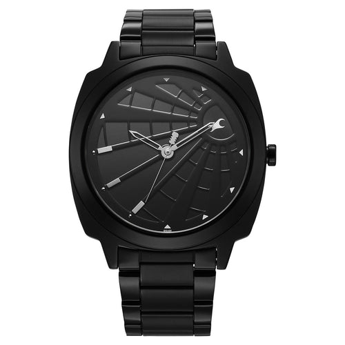 Fastrack Groove Quartz Analog Black Dial Guys Stainless Steel Watch NU3322NM01