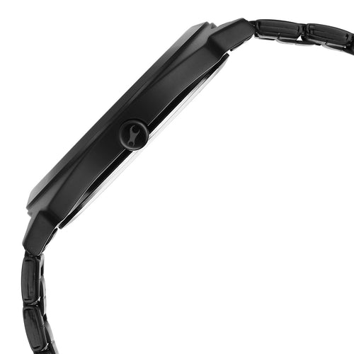 Fastrack Groove Quartz Analog Black Dial Guys Stainless Steel Watch NU3322NM01