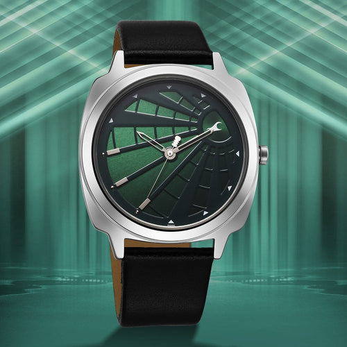 Fastrack Groove Quartz Analog Green Dial Guys Leather Watch NU3322SL01