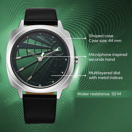 Fastrack Groove Quartz Analog Green Dial Guys Leather Watch NU3322SL01