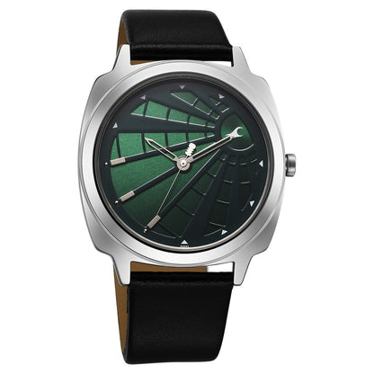 Fastrack Groove Quartz Analog Green Dial Guys Leather Watch NU3322SL01
