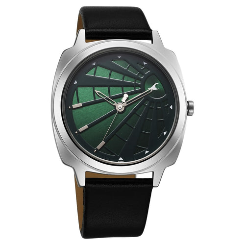 Fastrack Groove Quartz Analog Green Dial Guys Leather Watch NU3322SL01