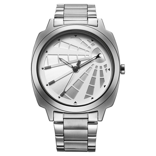 Fastrack Groove Quartz Analog Silver Dial Guys Stainless Steel Watch NU3322SM01