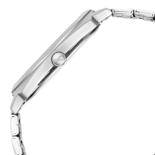 Fastrack Groove Quartz Analog Silver Dial Guys Stainless Steel Watch NU3322SM01