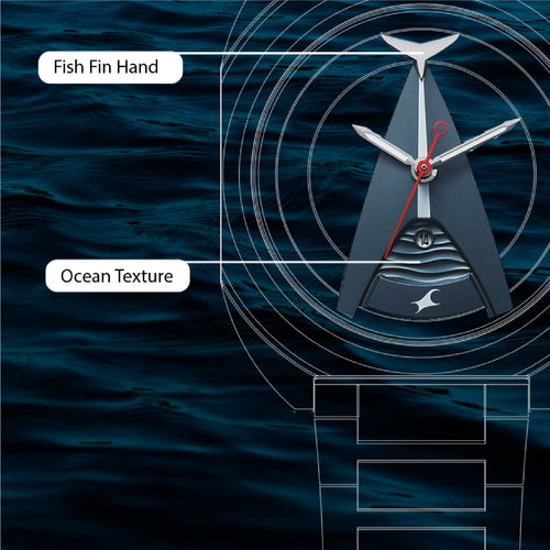 Fastrack Oceanyx Quartz Analog with Date Blue Dial Silver Strap Watch For Guys NU3326KM01