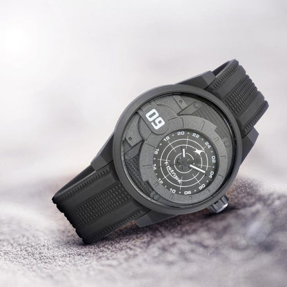 Fastrack Trendies Quartz Analog Black Dial Silicone Strap Watch for Guys NU38058PP03
