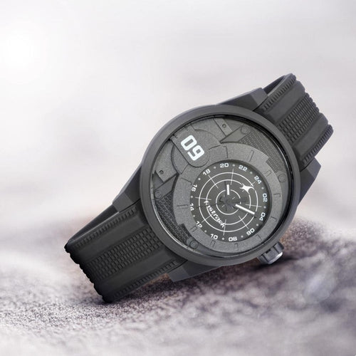 Fastrack Trendies Quartz Analog Black Dial Silicone Strap Watch for Guys NU38058PP03