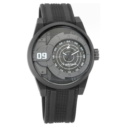 Fastrack Trendies Quartz Analog Black Dial Silicone Strap Watch for Guys NU38058PP03