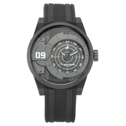 Fastrack Trendies Quartz Analog Black Dial Silicone Strap Watch for Guys NU38058PP03