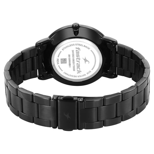 Fastrack Stunners Quartz Analog Maroon Dial Brown Stainless Steel Strap Watch For Guys 38159NM03