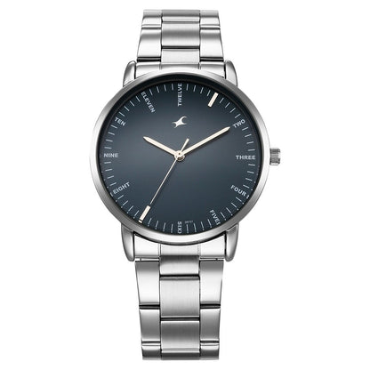 Fastrack Stunners X Quartz Analog Blue Dial Stainless Steel Strap Watch For Guys NU38159SM02