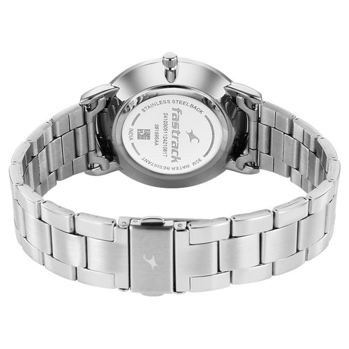 Fastrack Stunners X Quartz Analog Blue Dial Stainless Steel Strap Watch For Guys NU38159SM02