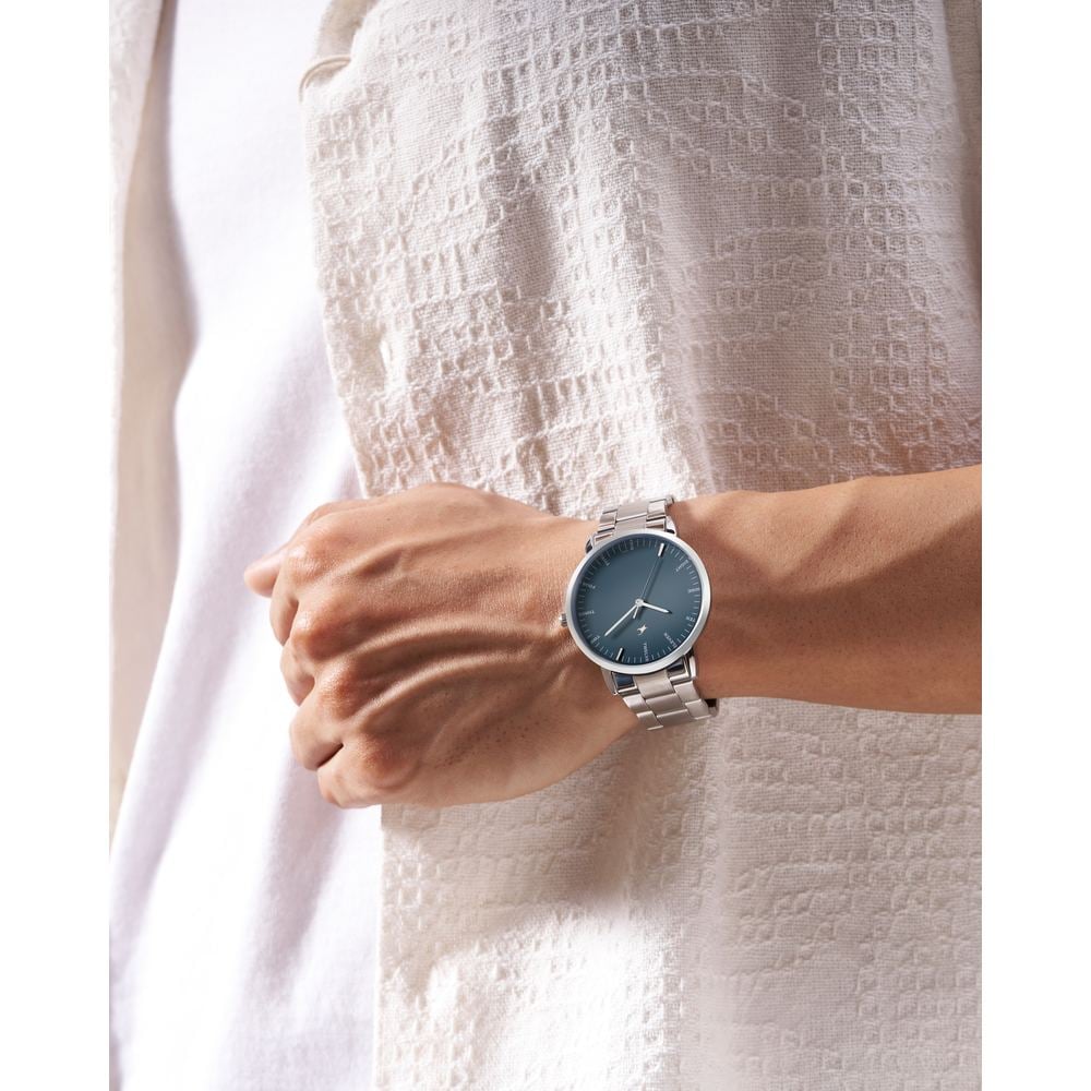 Fastrack Stunners X Quartz Analog Blue Dial Stainless Steel Strap Watch For Guys NU38159SM02