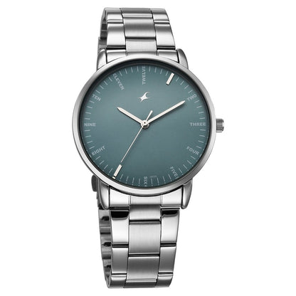 Fastrack Stunners X Quartz Analog Blue Dial Stainless Steel Strap Watch For Guys 38159SM04
