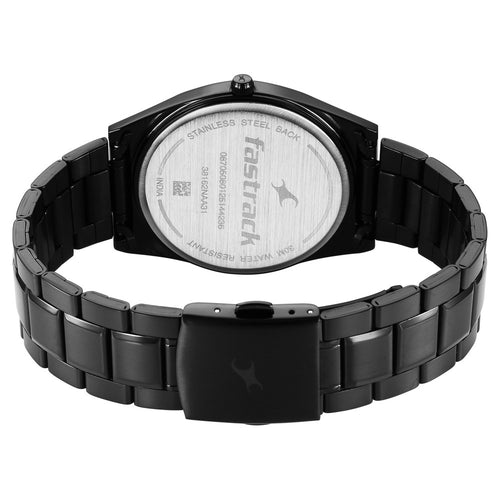 Fastrack Stunners X Quartz Analog Green Dial Stainless Steel Strap Watch For Guys NU38162NM01