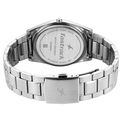 Fastrack Stunners X Quartz Analog Maroon Dial Stainless Steel Strap Watch For Guys 38162SM01