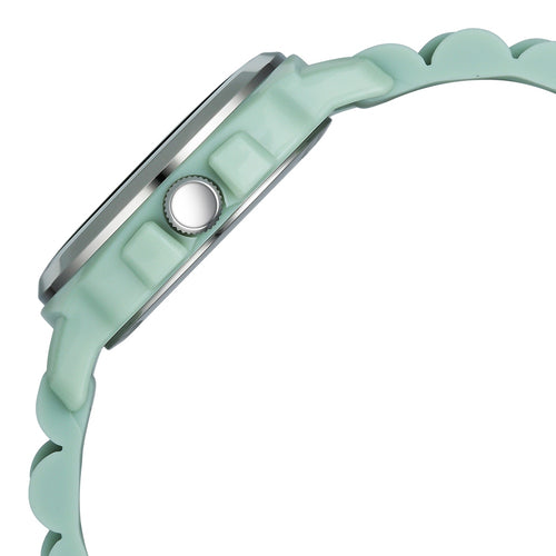 Fastrack Hype Bounce Quartz Analog Green Dial Green Silicone Strap Watch For Guys 38170PP02