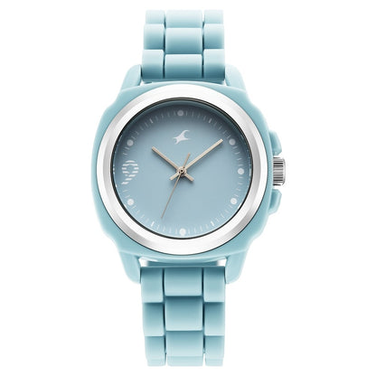Fastrack Hype Bounce Quartz Analog Blue Dial Blue Silicone Strap Watch For Guys 38170PP03
