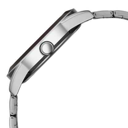 Fastrack Stunners Quartz Analog Purple Dial Silver Stainless Steel Strap Watch For Guys 38215KM02