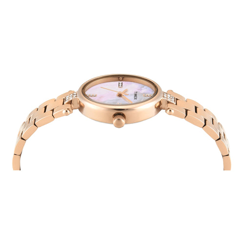 Timex Oval 23mm White Dial Analog Women Watch - TWEL27200
