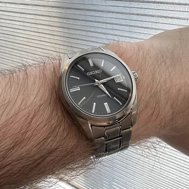 Seiko Classic Titanium Men's Quartz Watch - SUR373P1