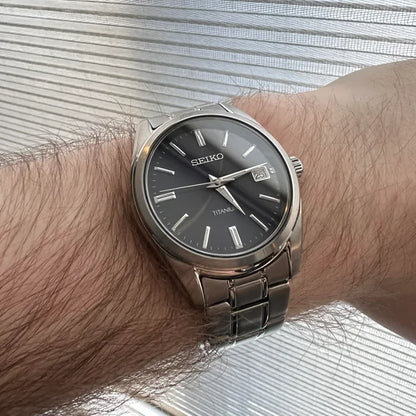 Seiko Classic Titanium Men's Quartz Watch - SUR373P1