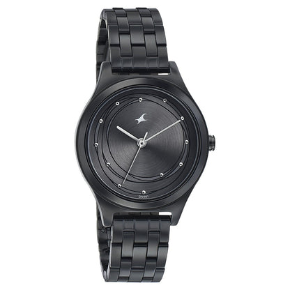 Fastrack Style Up Grey Dial Stainless Steel Strap Watch for Girls NT6152NM01