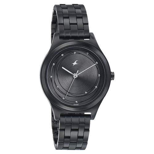 Fastrack Style Up Grey Dial Stainless Steel Strap Watch for Girls NT6152NM01
